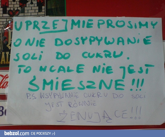Uprzejma prośba