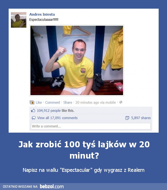 Jak zrobić 100 tyś lajków w 20 minut?