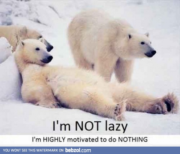 He's not lazy...