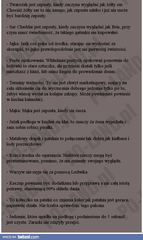 Porady kulinarne dla mężczyzn