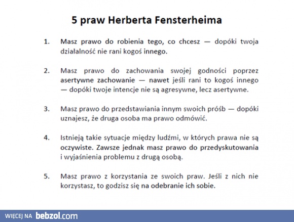 5 praw Herberta Fensterheima