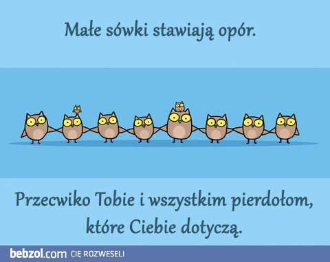 Małe sówki mówią NIE pierdołom!