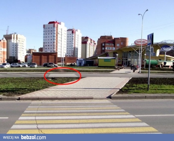 Przejście dla pieszych wywiało