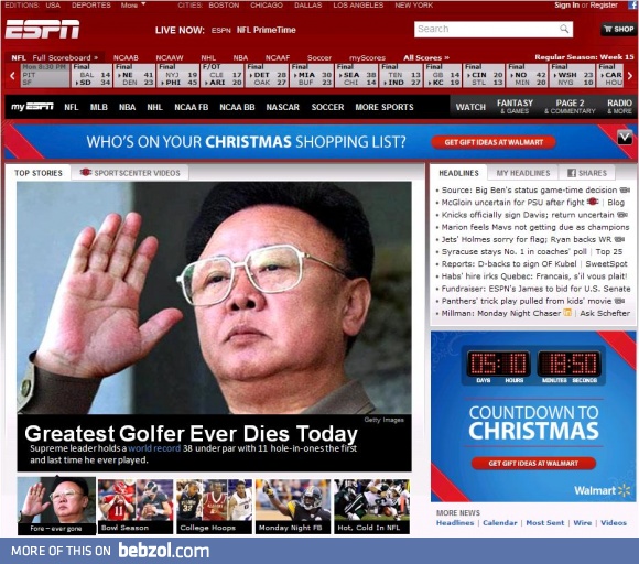So I went to ESPN.com yesterday...