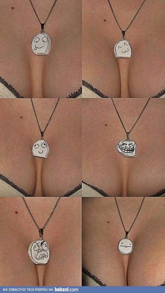 Rage face'owe wisiorki