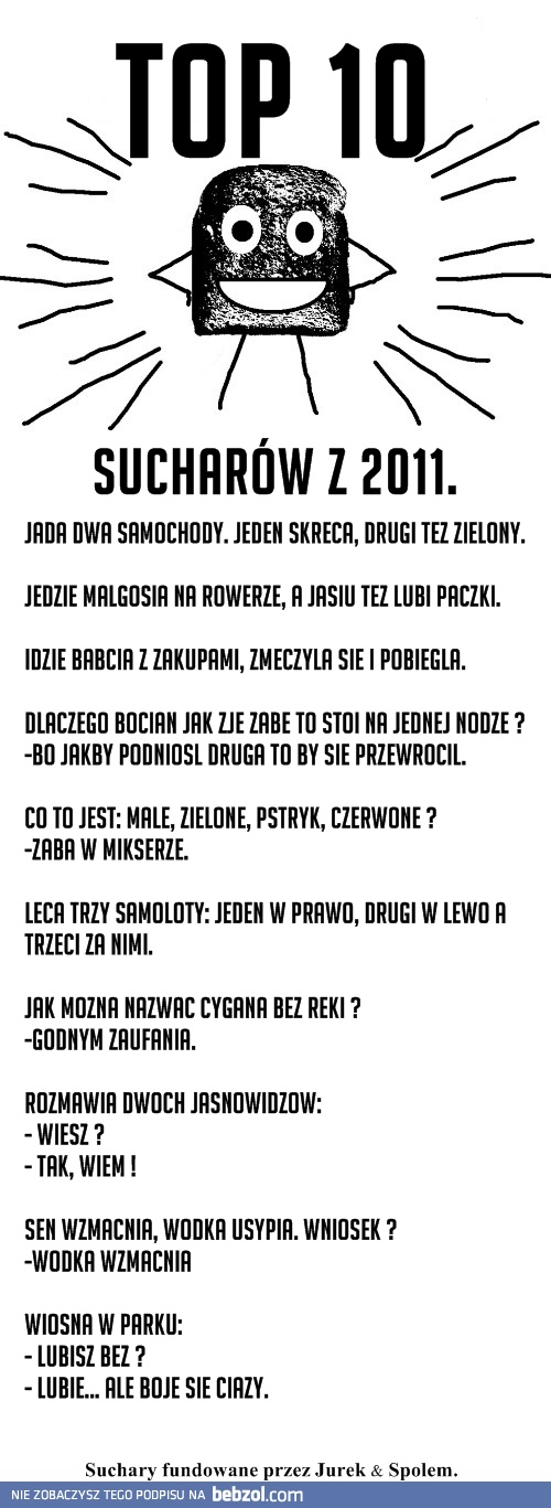 Najlepsze suchary ubiegłego roku