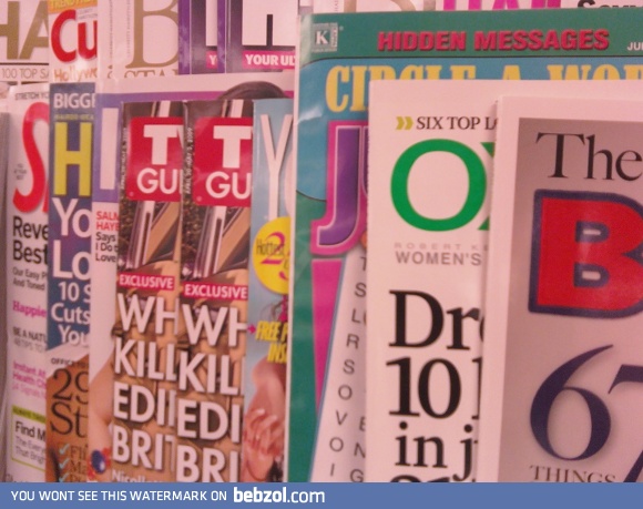 It was my job to organize the magazines that day