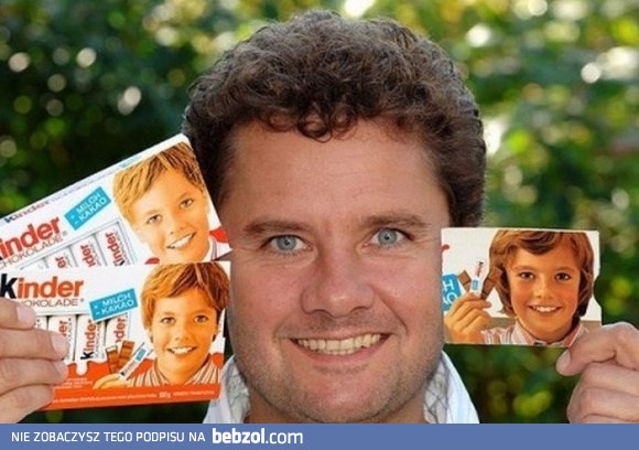 Tak dziś wygląda chłopczyk z kinder czekolady