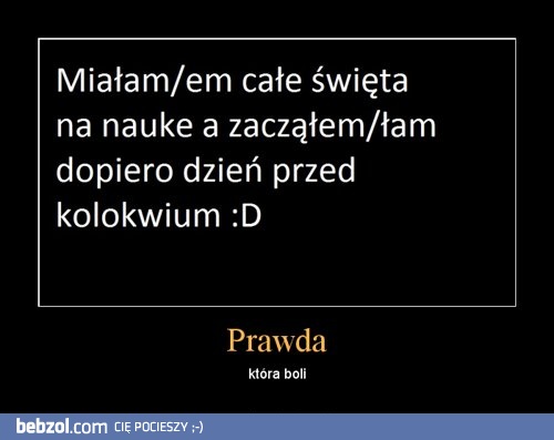 Brak systematyczności się mści