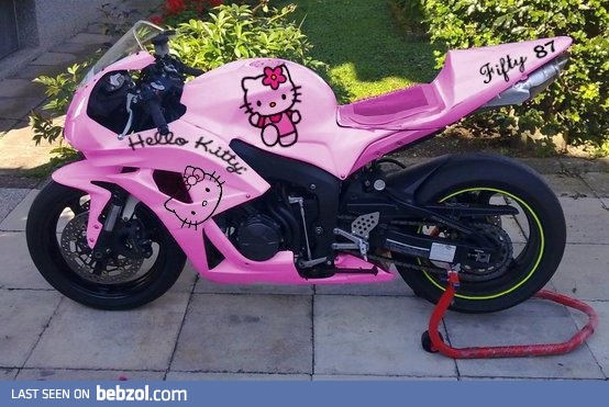 Hello kitty motorbike