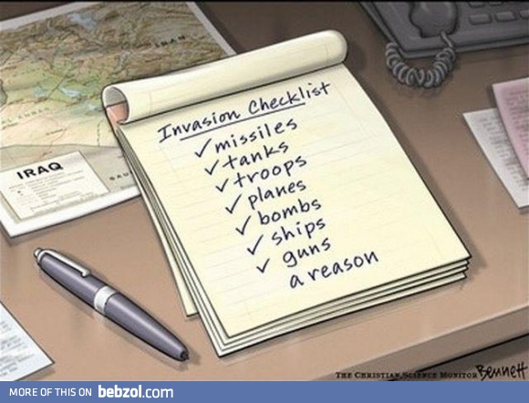 Invasion checklist