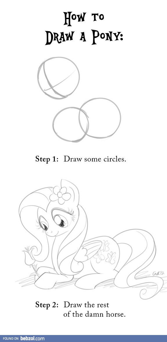 How to draw a pony