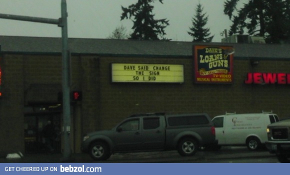 Change the sign!