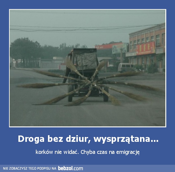 Droga bez dziur, wysprzątana...