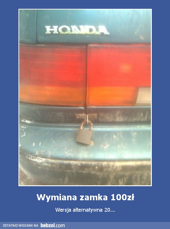 Wymiana zamka 100zł