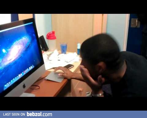 This student thinks his iMac has gone haywire