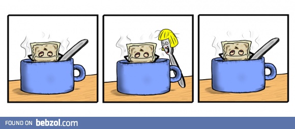 teabag and a dirty spoon