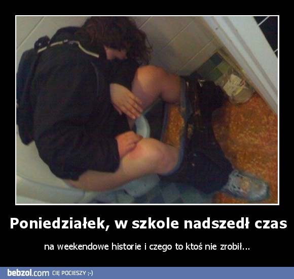 Poniedziałek, w szkole nadszedł czas