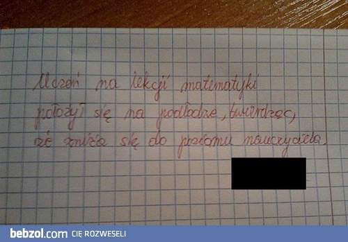 Nagana do podpisu przez rodzica