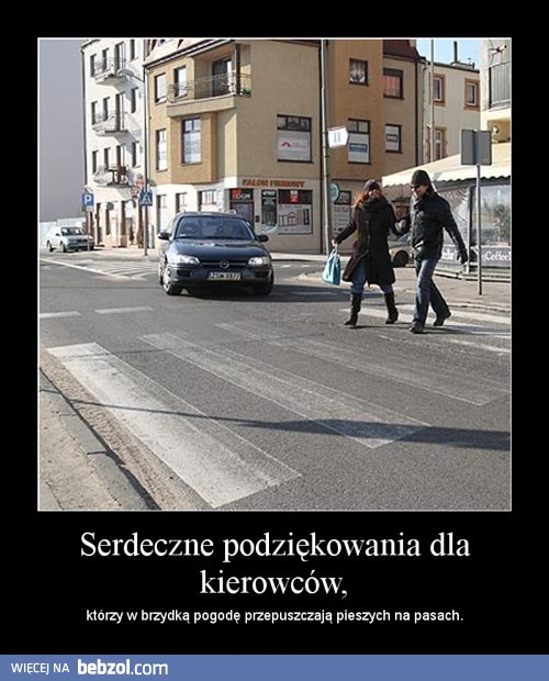 podziękowania dla kierowców