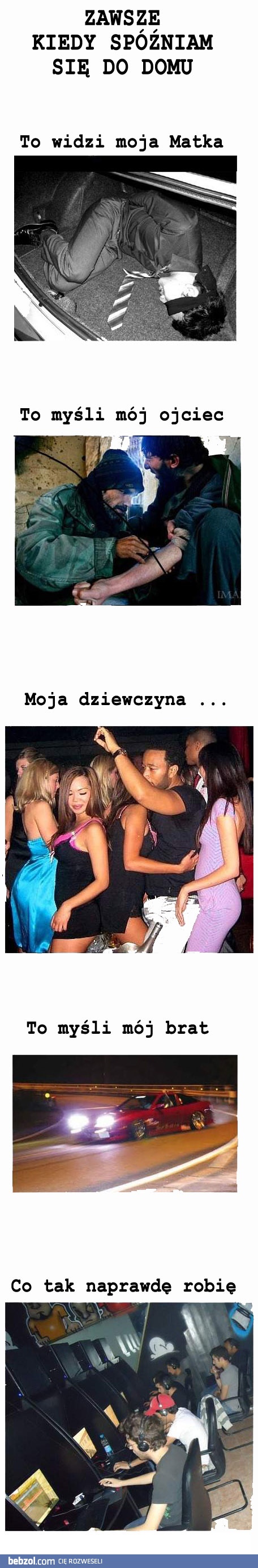Kiedy spóźniam się do domu
