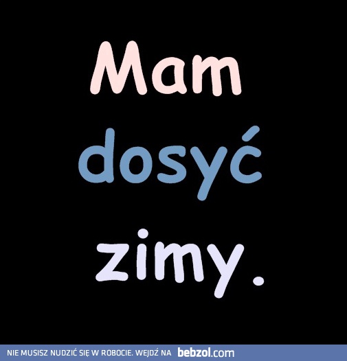 Zimie już dziękujemy