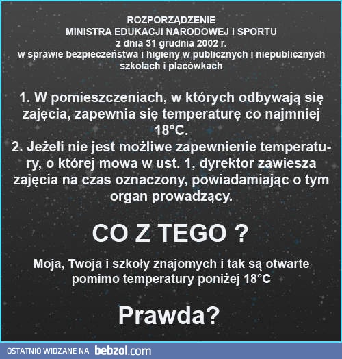 A szkoły i tak otwarte, prawda?