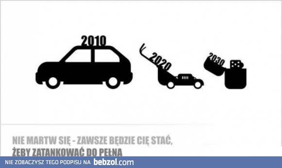 Zawsze będzie cię stać żeby zatankować do pełna