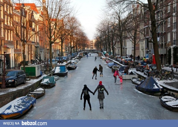W Amsterdamie też mroźno