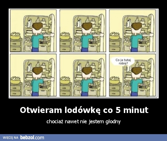 Otwieram lodówkę co 5 minut