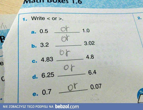 Test z matematyki to łatwizna