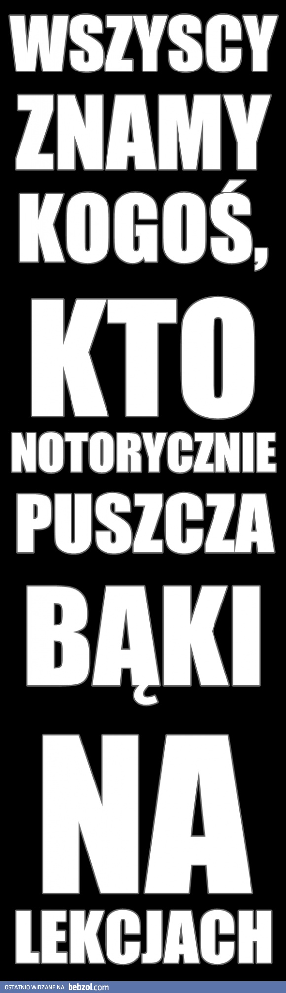 W klasie zawsze znajdzie się taki jeden...