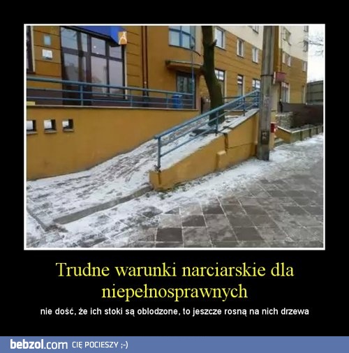 Trudne warunki narciarskie