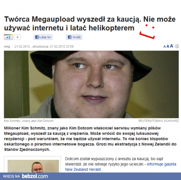 Wyszedł z zakazem na internet