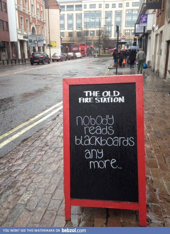 Depressed blackboard