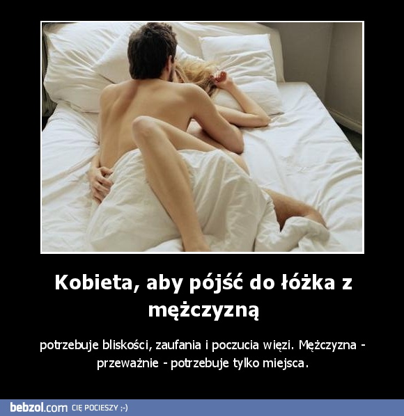 Kobieta, aby pójść do łóżka z mężczyzną