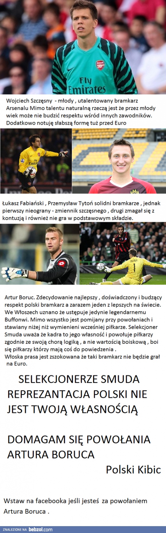 Jestem za powołaniem Boruca na Euro!