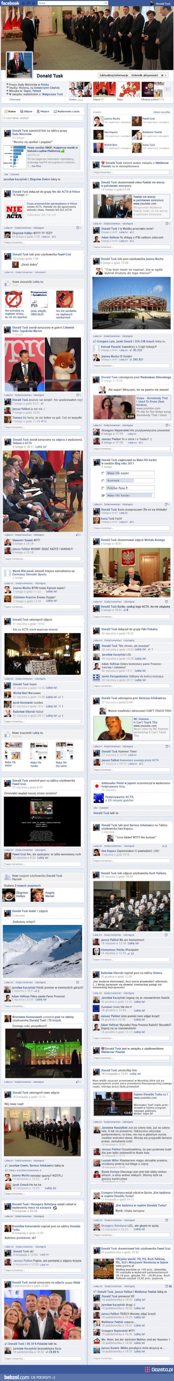 Facebook Donalda Tuska