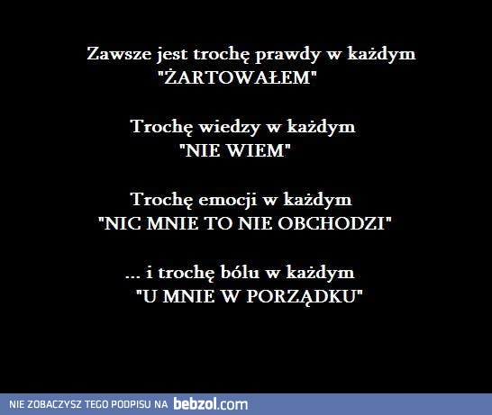 Zawsze jest trochę