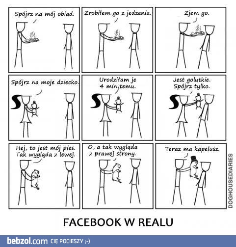 Facebook w prawdziwym życiu
