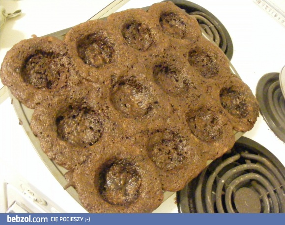 Muffinki mi trochę opadły...