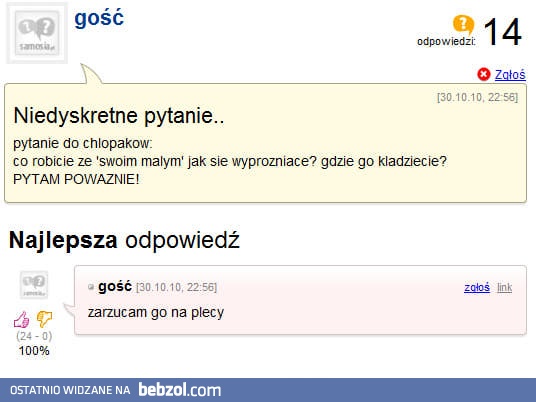 Co robisz ze swoim małym?