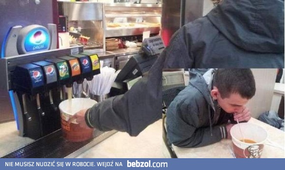 Wielka dolewka w KFC
