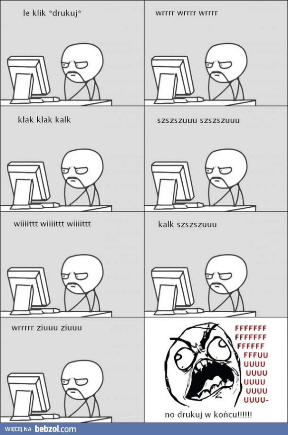 Wasza drukarka ma podobnie?