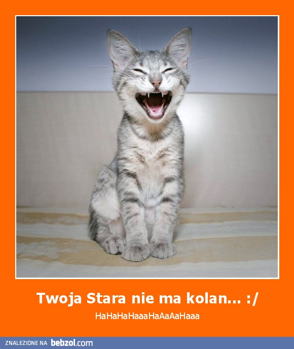 Twoja Stara nie ma kolan... :/