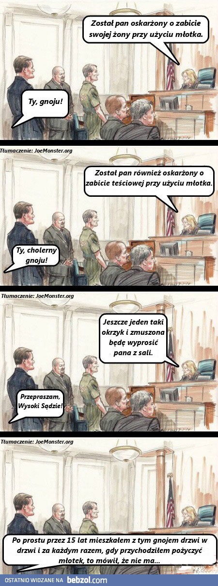 W sądzie czasem puszczają nerwy