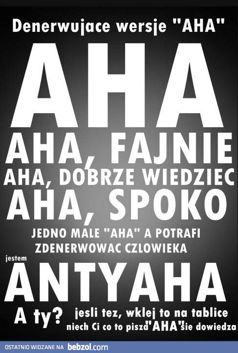 Nie lubię, kiedy mówisz 