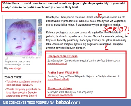 Niezgrabne umieszczenie reklam