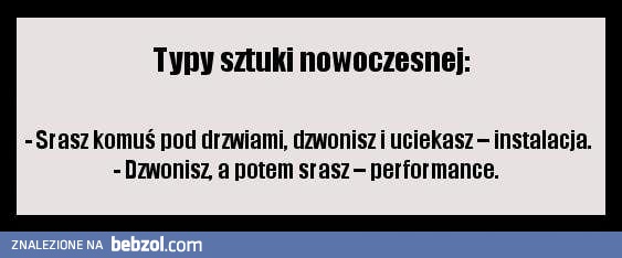 Typy sztuki nowoczesnej