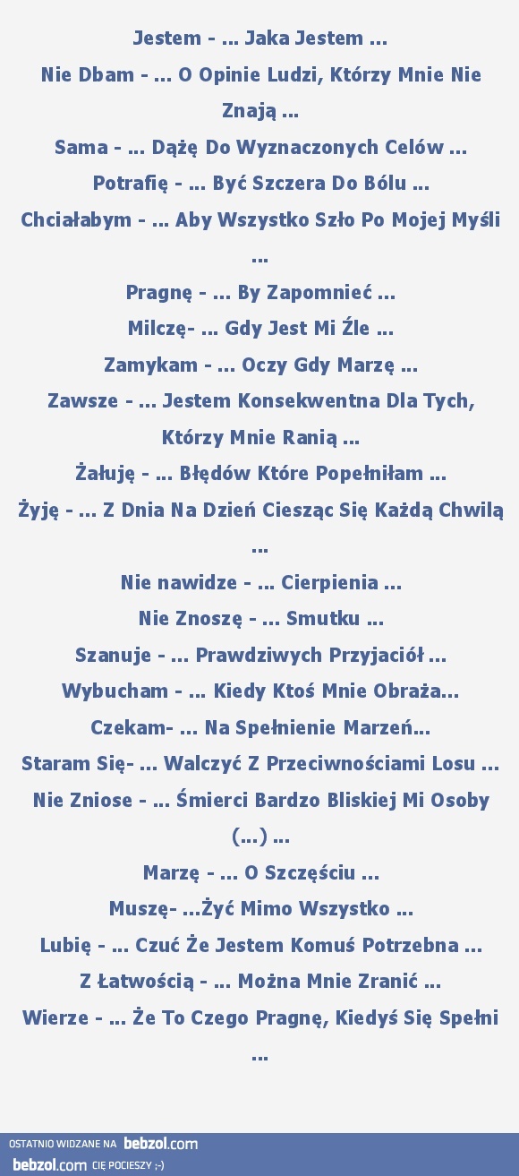 Jaka jestem ja. Kobieta!